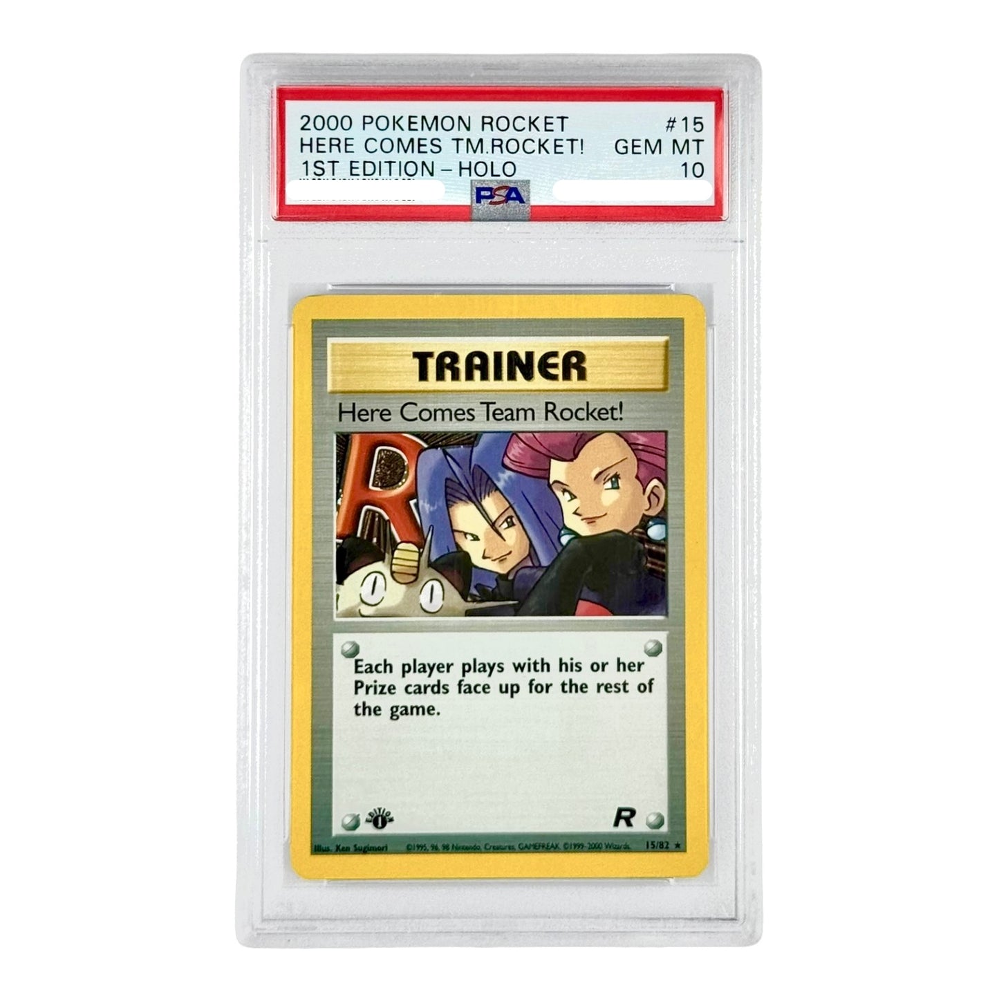 Here Comes Team Rocket! 2000 Pokemon English 1st Edition Holo #15 PSA 10