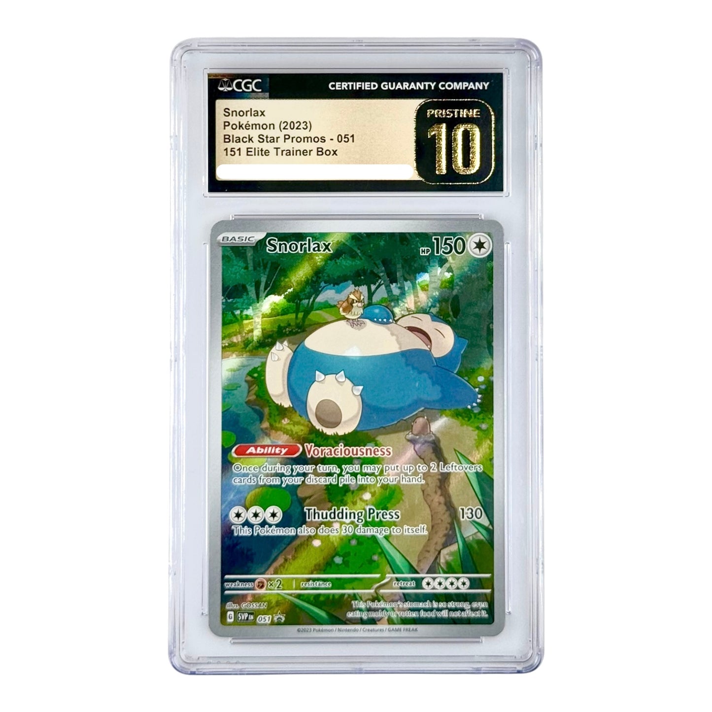 2023 Snorlax Pokemon English Black Star Promo 151 Elite Trainer Box #051 CGC Pristine 10