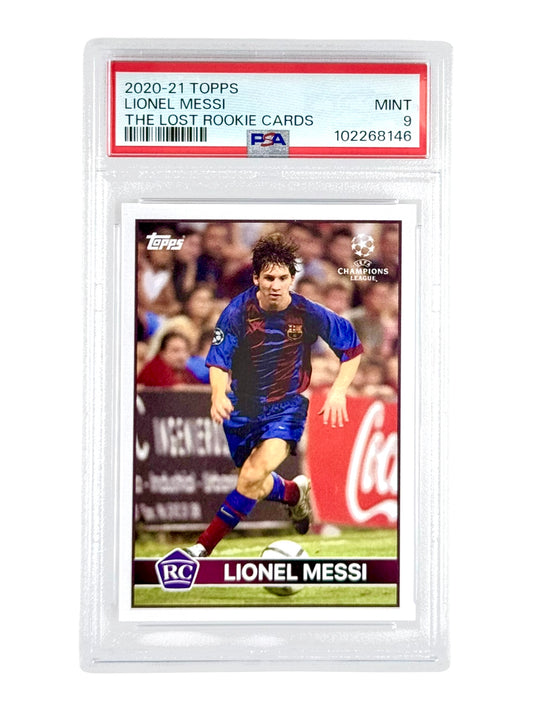 Lionel Messi 2020-21 Topps The Lost Rookie Cards PSA 9