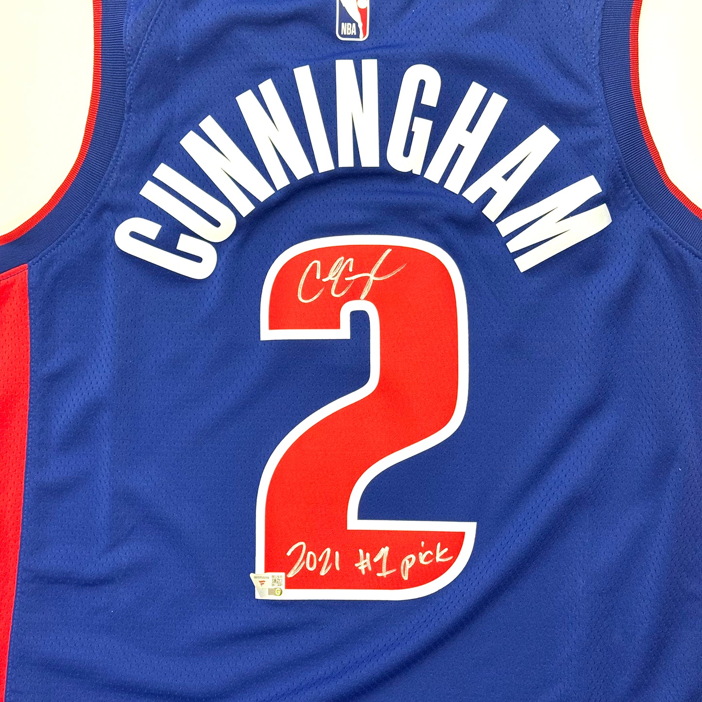 Cade Cunningham Detroit Pistons Fanatics Authentic Autographed Swingman Jersey with "2021 #1 Pick" Inscription