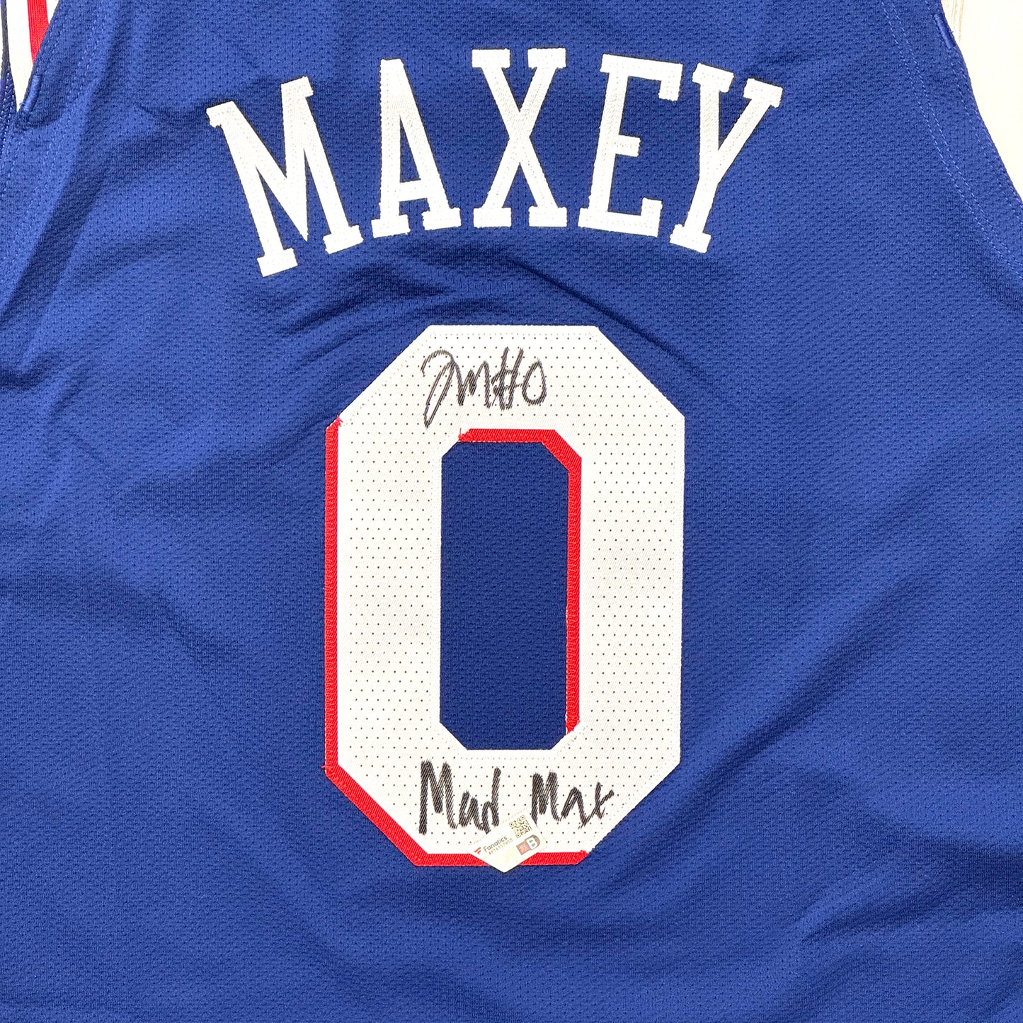 Tyrese Maxey Philadelphia 76ers Fanatics Authentic Autographed Nike Jersey - Navy Icon Edition with "Mad Max" Inscription