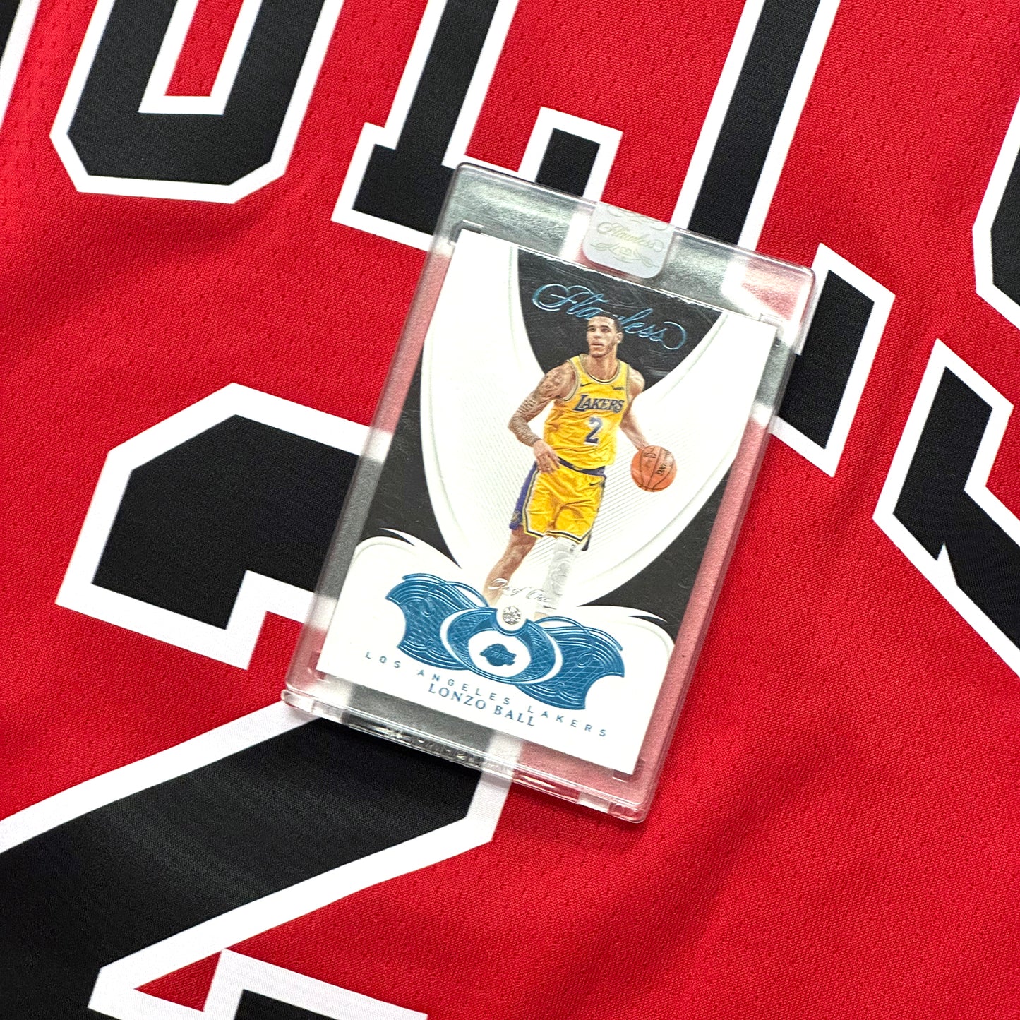 Lonzo Balls Chicago Bulls Fanatics Authentic Autographed Nike Jersey - Red with "Go Bulls" Inscription with 2018-19 Panini Flawless 1/1 Lonzo Balls #57