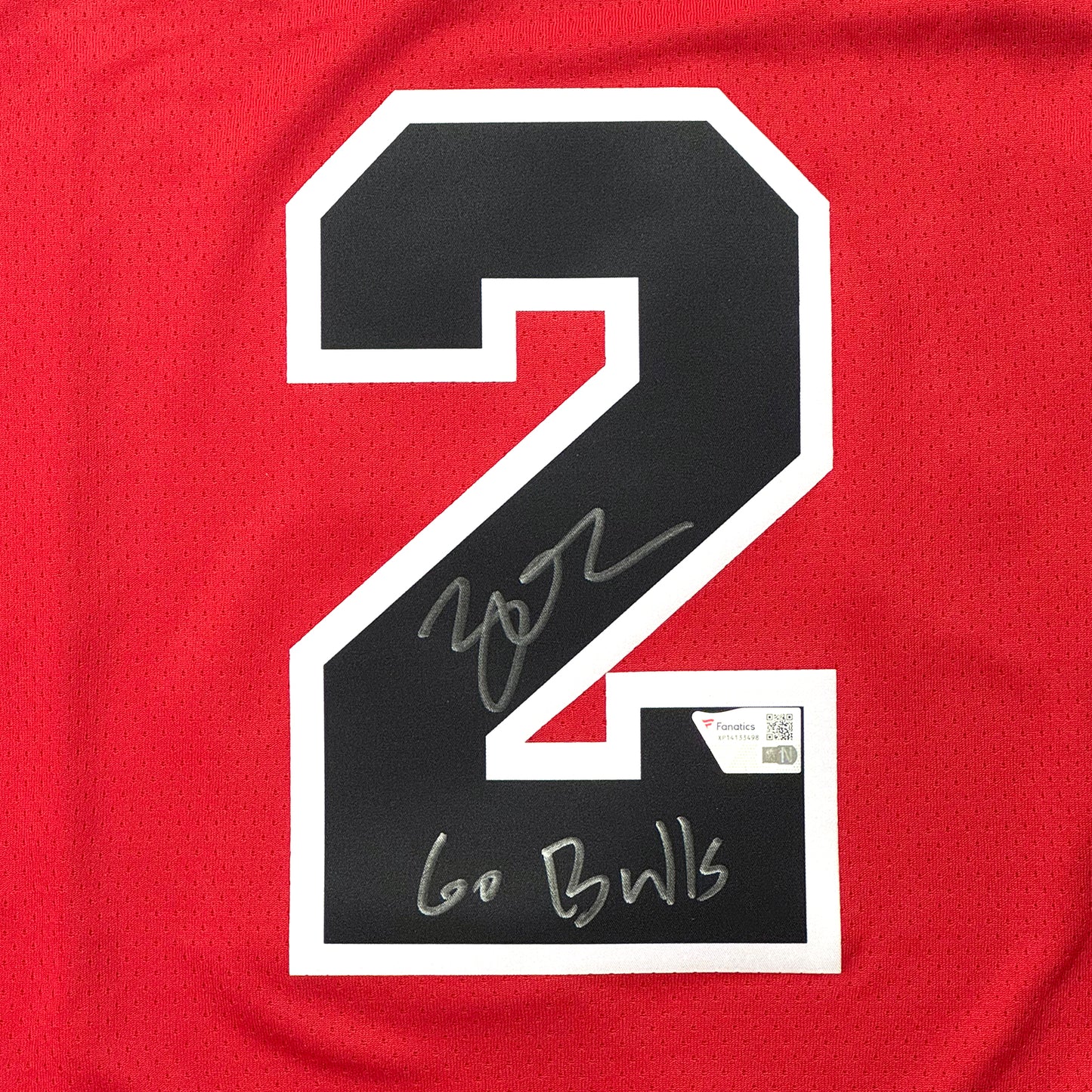 Lonzo Balls Chicago Bulls Fanatics Authentic Autographed Nike Jersey - Red with "Go Bulls" Inscription with 2018-19 Panini Flawless 1/1 Lonzo Balls #57