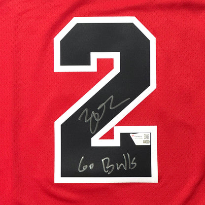 Lonzo Balls Chicago Bulls Fanatics Authentic Autographed Nike Jersey - Red with "Go Bulls" Inscription with 2018-19 Panini Flawless 1/1 Lonzo Balls #57