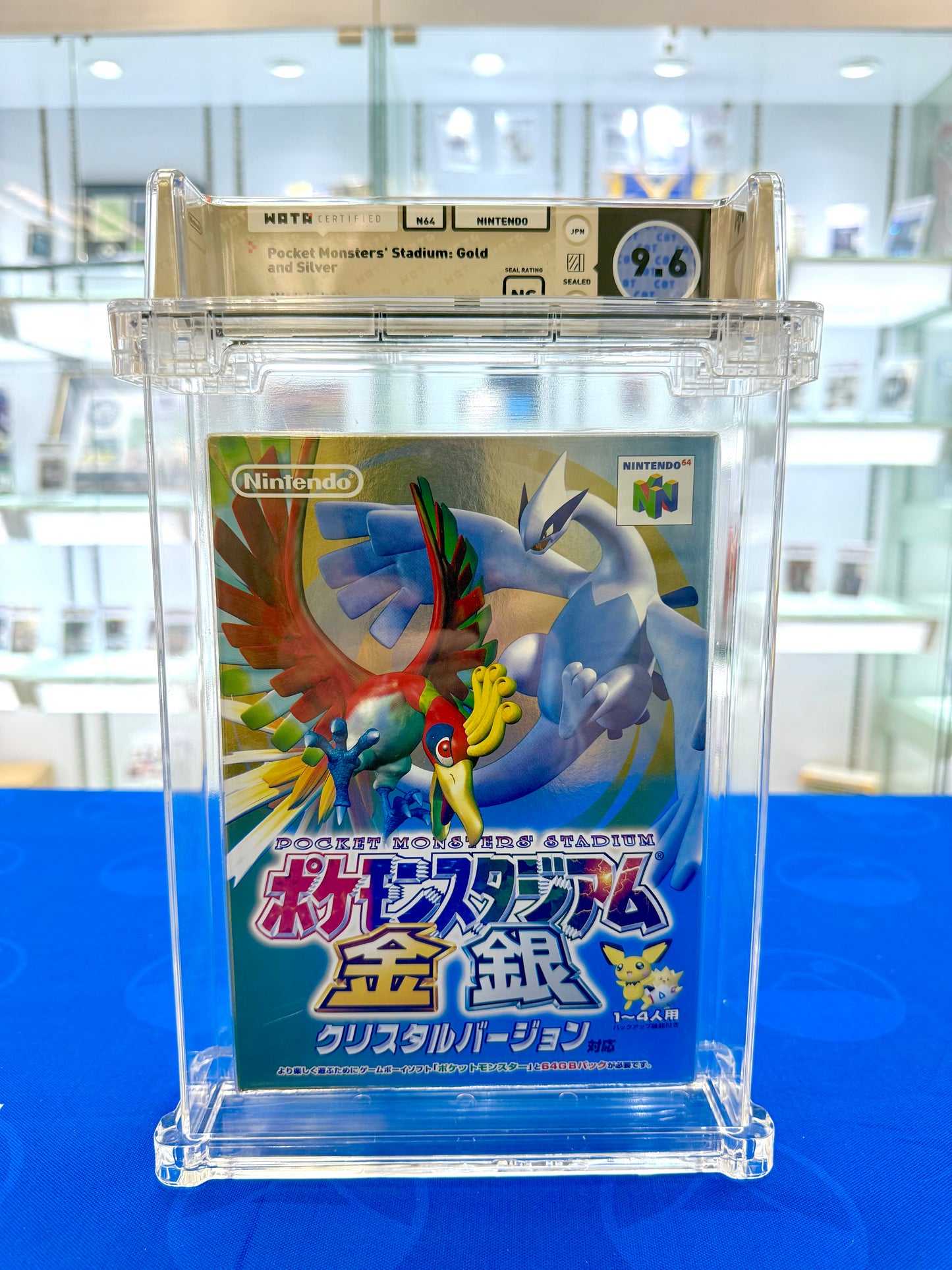 Nintendo N64 Japanese Pokemon Pocket Monsters' Stadium Gold & Silver Sealed Unopened WATA 9.6
