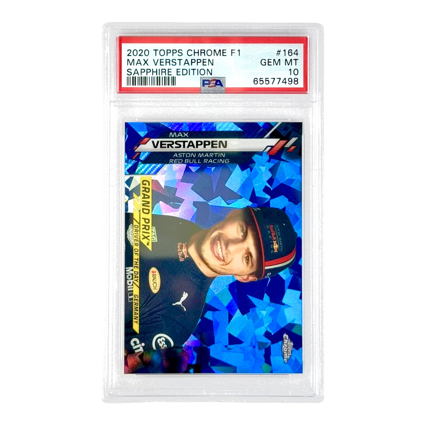 Max Versatppen 2020 Topps Chrome F1 Formula 1 Sapphire #164 PSA 10