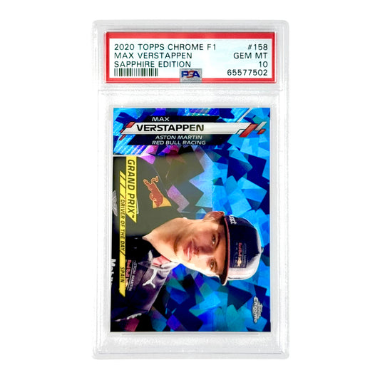 Max Versatppen 2020 Topps Chrome F1 Formula 1 Sapphire #158 PSA 10