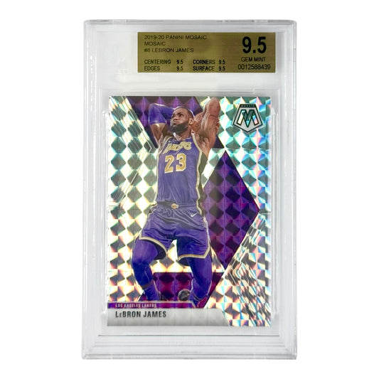 Lebron James 2019-29 Mosaic Holo #8 BGS 9.5
