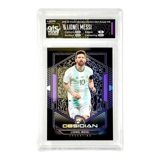 Lionel Messi 2019-20 Obsidian 47/65 #10 HGA 9.5