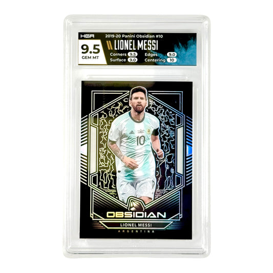 Lionel Messi 2019-20 Obsidian 071/165 #10 HGA 9.5