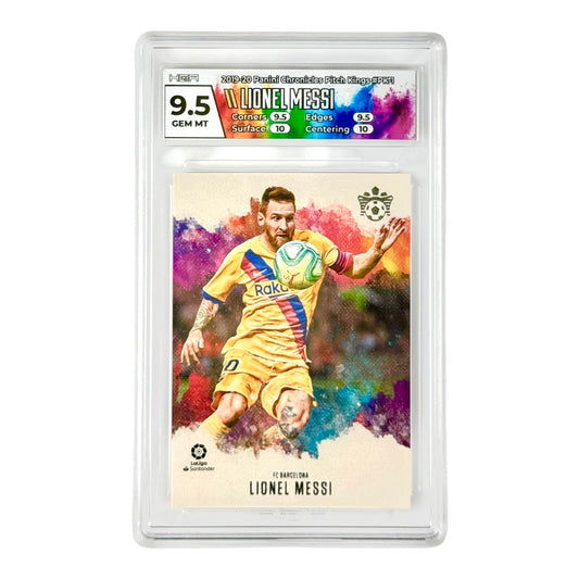 Lionel Messi 2019-20 Chronicles Pitch Kings #PK-1 HGA 9.5