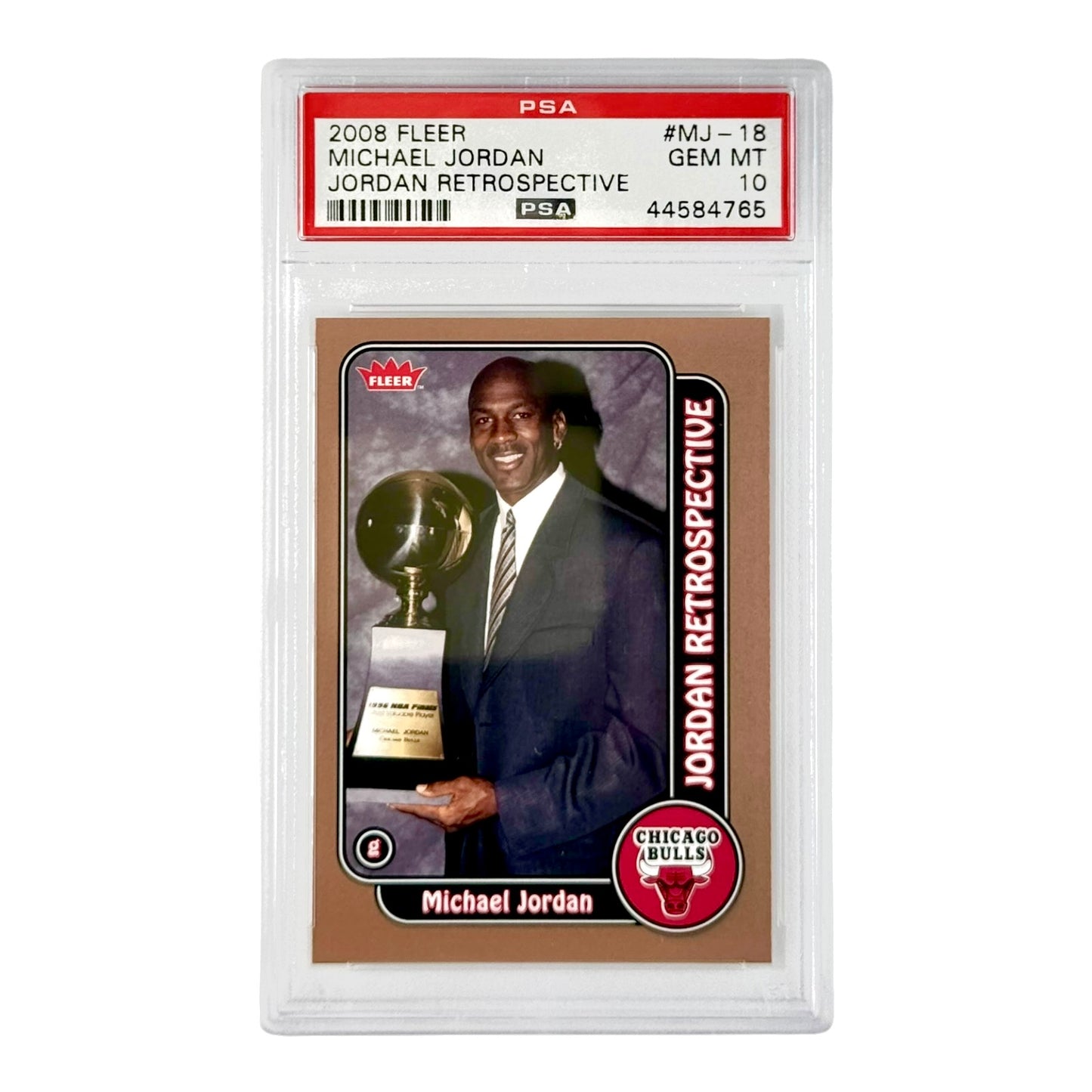 Michael Jordan 2008 Fleer Jordan Retrospective #MJ-18 PSA 10