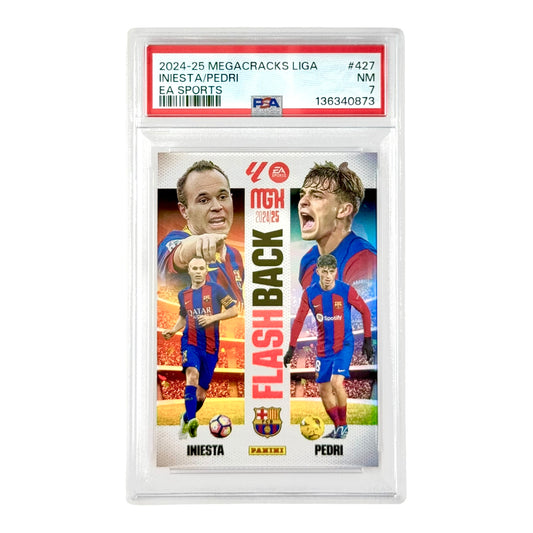Iniesta/Pedri 2024-25 Megacracks Liga EA Sports #427 PSA 7