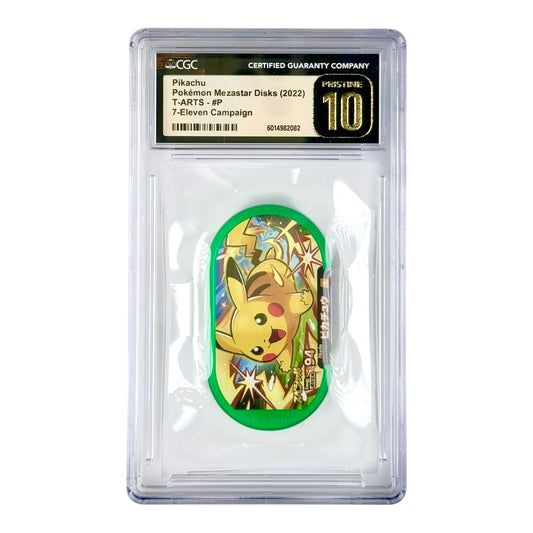 Pikachu 2022 Pokemon Japanese Mezastar Disks T-Arts 7-Eleven Campaign #p CGC Pristine 10
