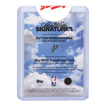 Victor Wembanyama 2025 Topps Chrome Sky-Write Signatures Auto
