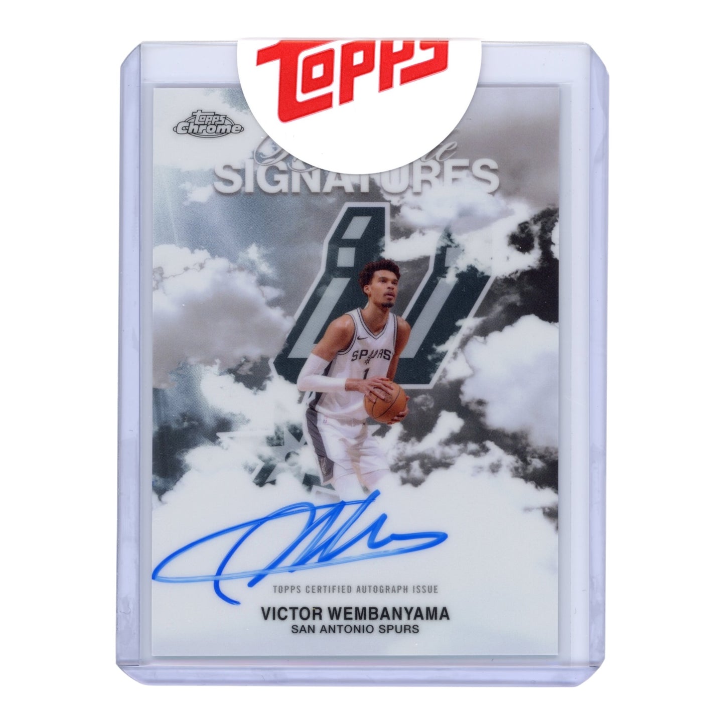 Victor Wembanyama 2025 Topps Chrome Sky-Write Signatures Auto
