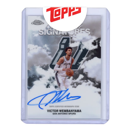 Victor Wembanyama 2025 Topps Chrome Sky-Write Signatures Auto