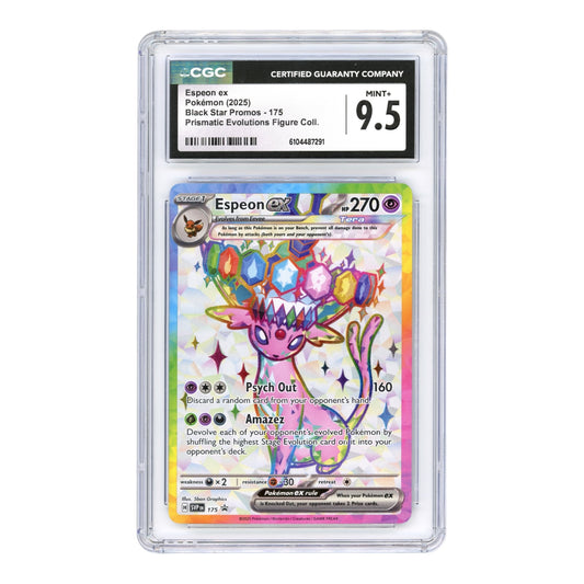 Espeon ex 2025 Pokemon English Prismatic Evolutions Figure Collection Promo #175 CGC 9.5