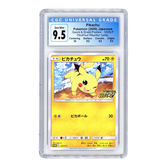 Pikachu 2020 Pokemon Japanese PikaPika! Pikachu! Promo #125 CGC 9.5