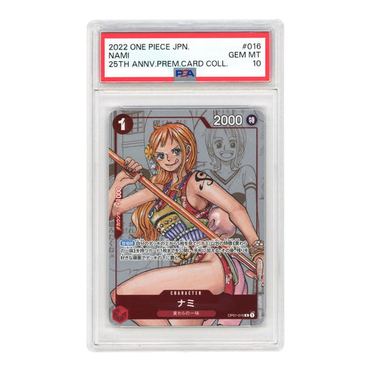 Nami 2022 One Piece Japanese 25th Anniversary Premium Collection Promo #016 PSA 10
