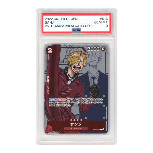 Sanji 2022 One Piece Japanese 25th Anniversary Premium Collection Promo #013 PSA 10
