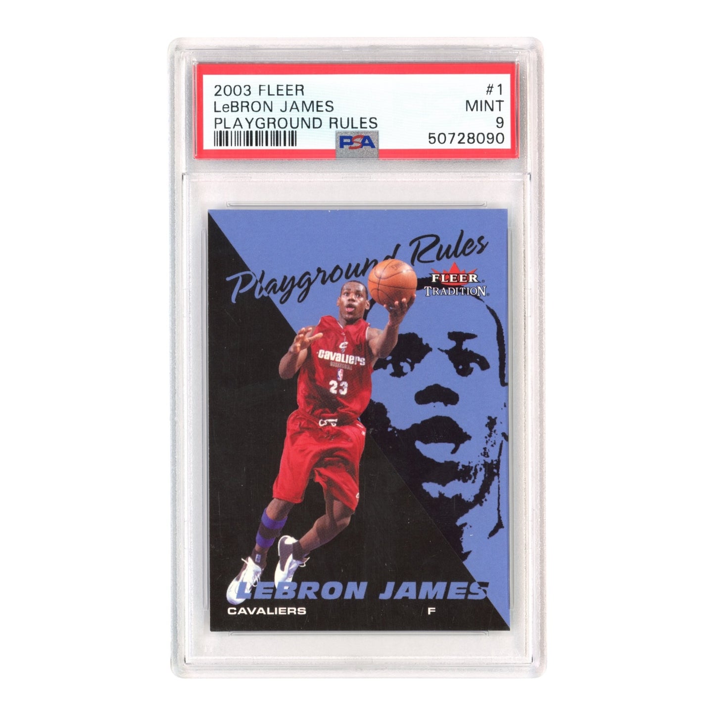 Lebron James 2003 Skybox Fleer Playground Rules Rookie RC #1 PSA 9