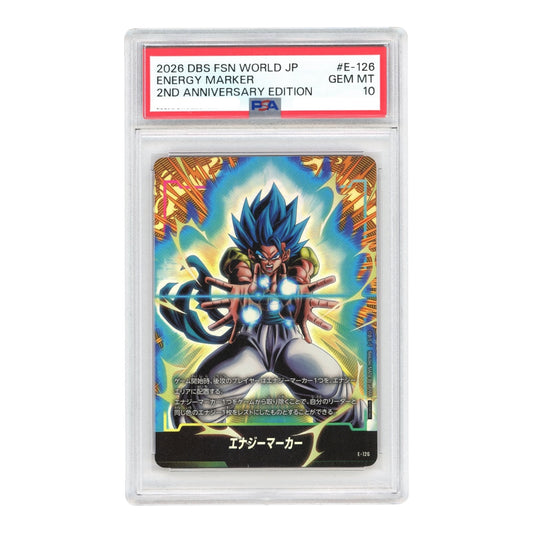 Energy Maker 2026 Dragon Ball Super Japanese Fusion World 2nd Anniversary Promo #E-126 PSA 10