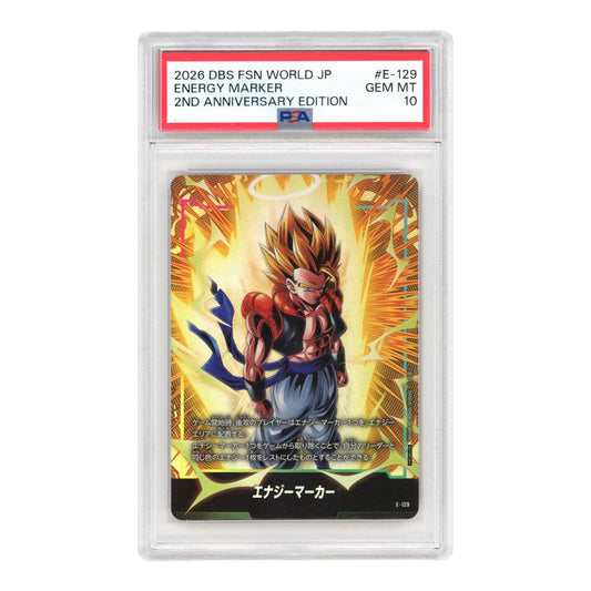 Energy Maker 2026 Dragon Ball Super Japanese Fusion World 2nd Anniversary Promo #E-129 PSA 10