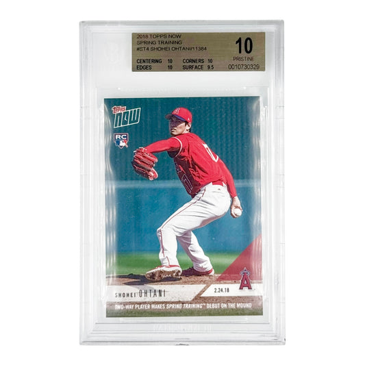 Shohei Ohtani 2018 Topps Now Spring Training Rookie RC #ST4 BGS Pristine 10