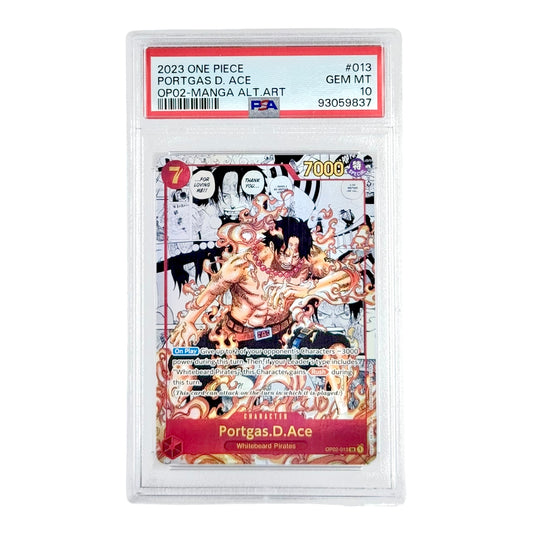 Portgas D. Ace One Piece English OP-02 Manga Alternate Art #013 PSA 10