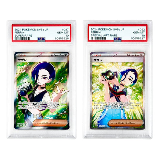 Set of 2 Perrin 2024 Pokemon Japanese Sv5a Consecutive Numbers #087 092 PSA 10