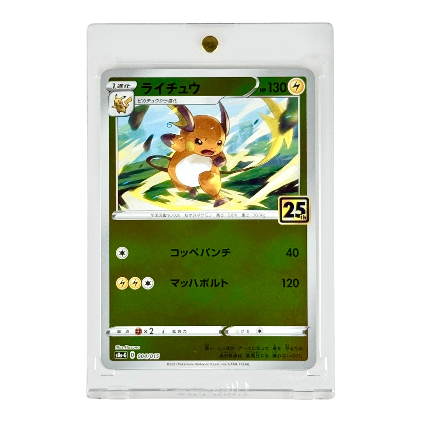 Set of 2 Pikachu Raichu Pokemon Japanese 25th Anniversary #003 004