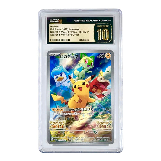 Pikachu 2022 Pokemon Japanese Scarlet & Violet Pre Order Promo #001 CGC Pristine 10