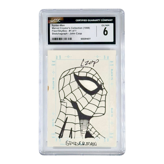Spider-Man 1998 Skybox Marvel Creator's Collection Sketchagraph John Czop 1/1 CGC 6
