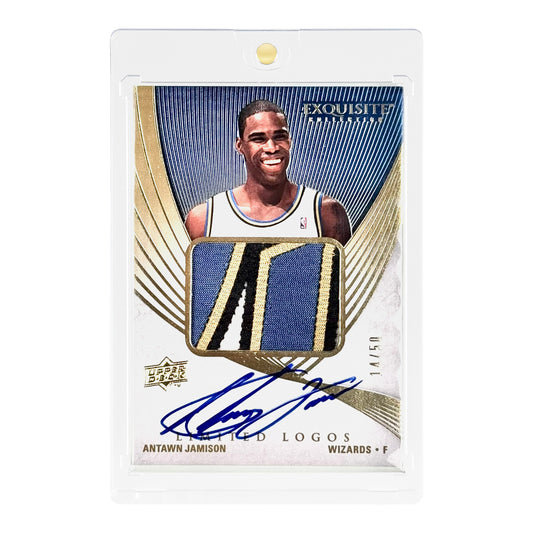 Antawn Jamison 2008 Upper Deck Exquisite Collection 14/50 Patch Auto #LL-JA