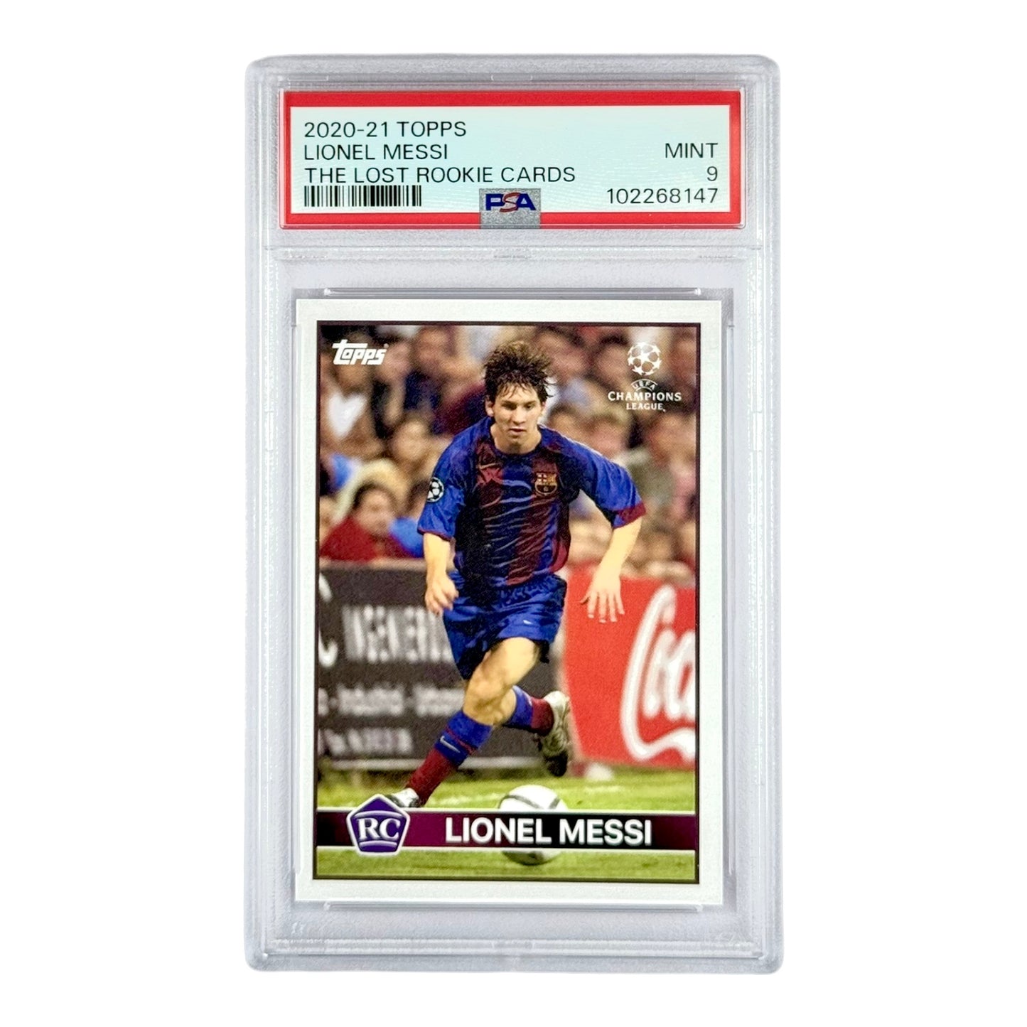 Lionel Messi 2020-21 Topps The Lost Rookie Cards PSA 9