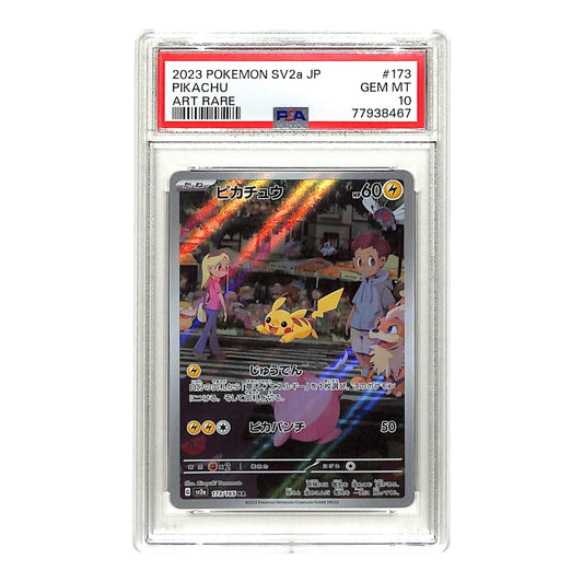 Pikachu 2023 Pokemon Japanese Sv2a AR #173 PSA 10