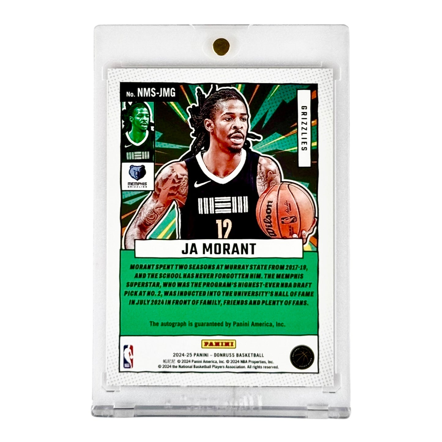 Ja Morant 2024-25 Donruss Net Marvels Auto #NMS-JMG