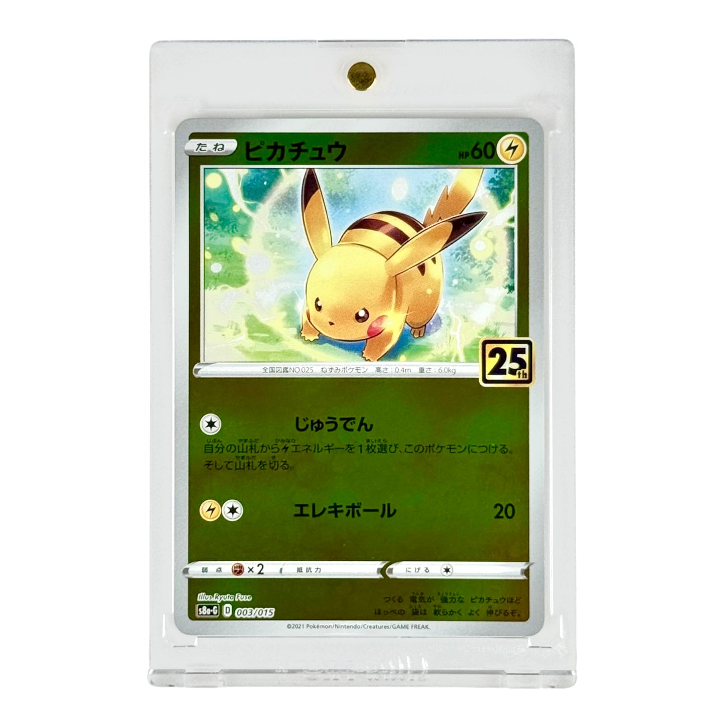 Set of 2 Pikachu Raichu Pokemon Japanese 25th Anniversary #003 004