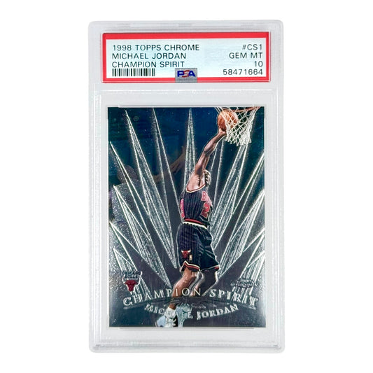 Michael Jordan 1998 Topps Chrome Champion Spirit #CS1 PSA 10