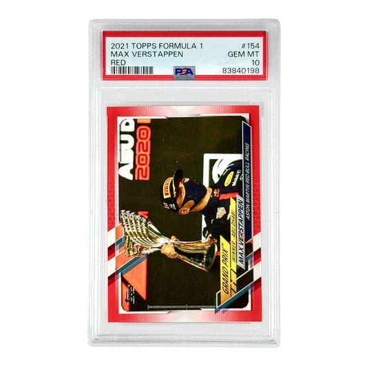 Max Versatppen 2021 Topps Formula 1 F1 Red 5/5 #154 PSA 10