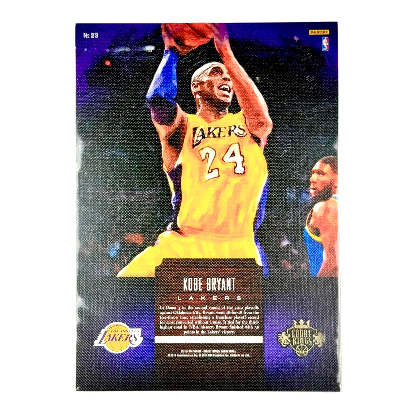 Kobe Bryant 2013-14 Court King Jumbo Card #23