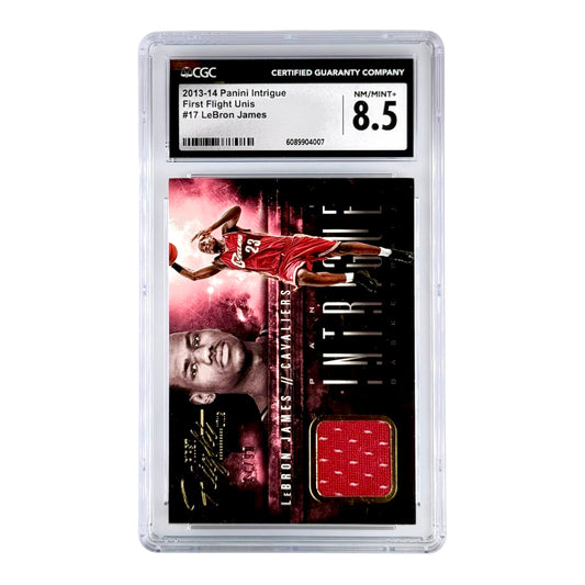 Lebron James 2013-14 Intrigue First Flight Unis Game-worn Jersey 77/99 #17 CGC 8.5