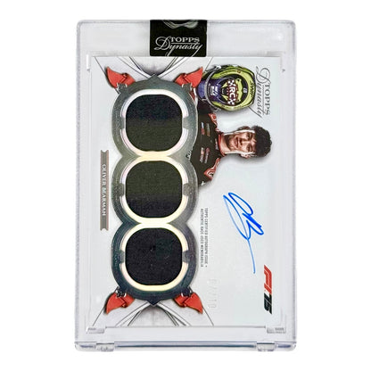 Oliver Bearman 2025 Topps Dynasty Formula 1 F1 Triple Jersey Auto 07/10 #SDTRA-OBEII