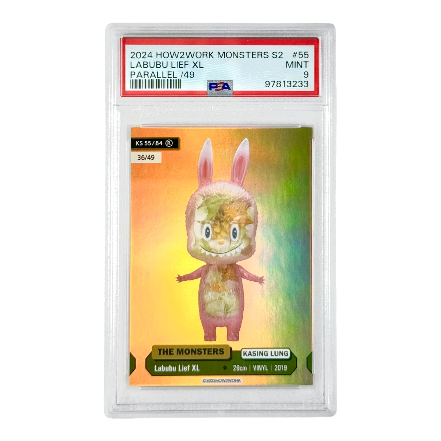Labubu 2024 How2works The Monster Series 2 36/49 #55 PSA 9