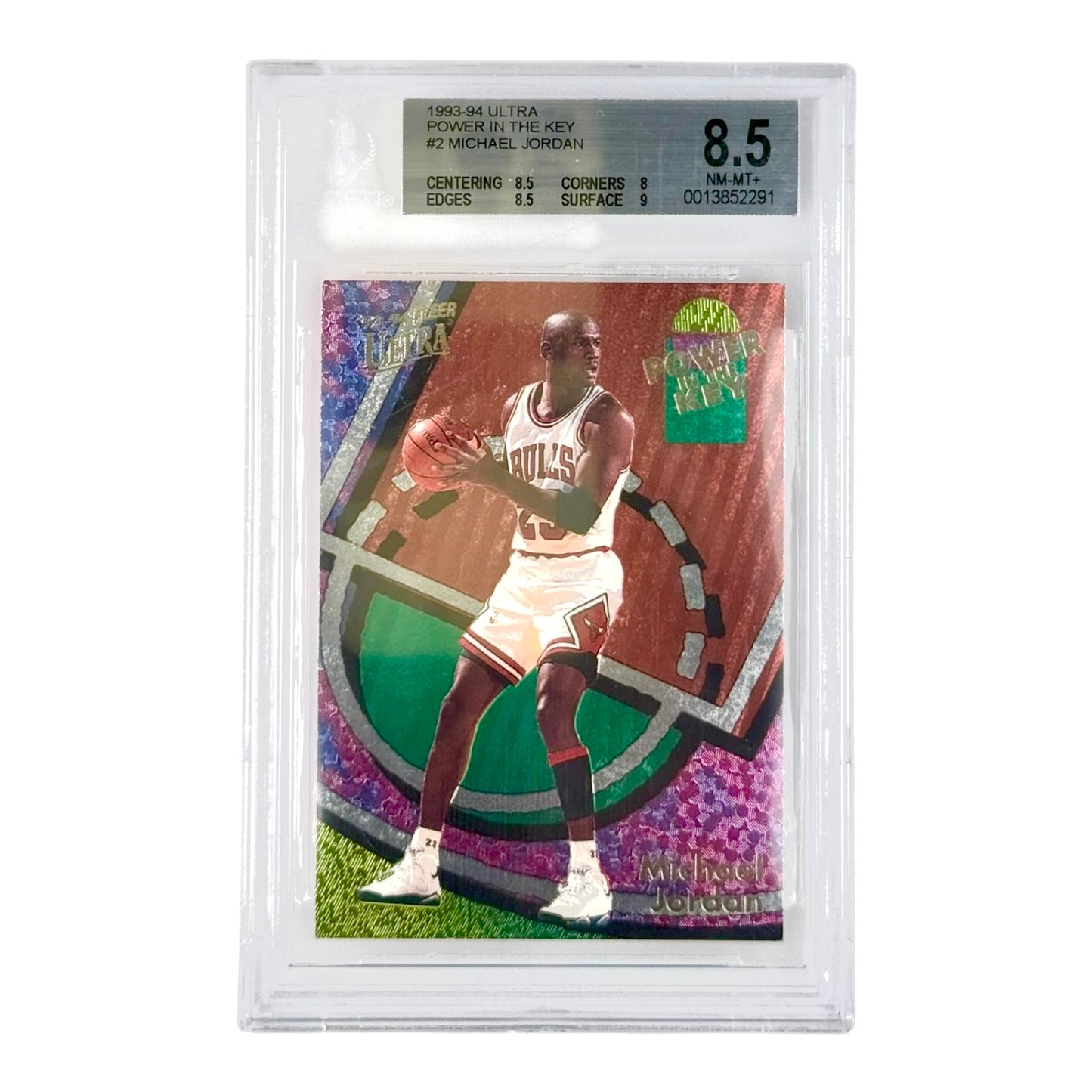 Michael Jordan 1993-94 Ultra Fleer Power In The Key #2 BGS 8.5