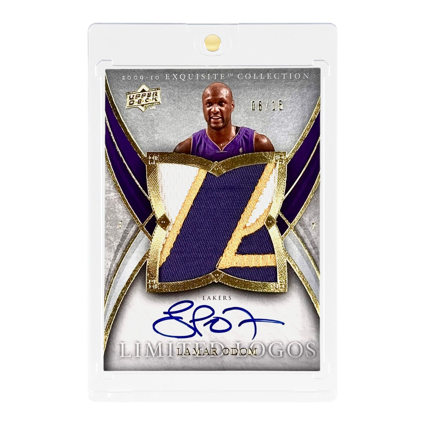 Lamar Odom 2009 Upper Deck Exquisite Collection 06/15 Patch Auto #L-LO