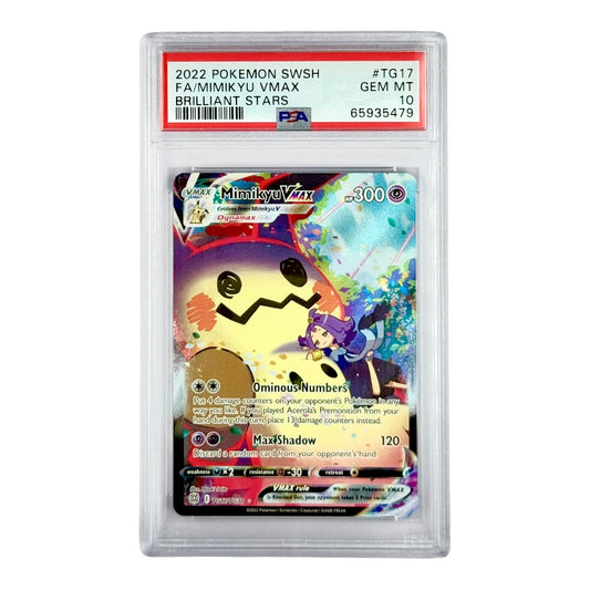 Mimikyu Vmax 2022 Pokemon English Brilliant Stars #TG17 PSA 10