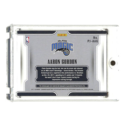 Aaron Gordon 2017-18 Dominion Patch Auto Gold 07/10 #PJ-AAG