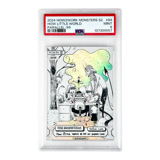 Labubu 2024 How2work Monsters Series 2 Collectible Card 30/99 #KS84 PSA 9